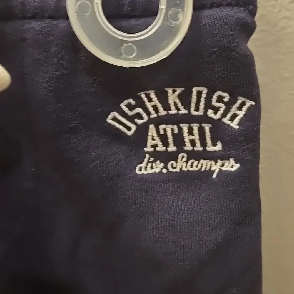 OshKosh B'gosh Kids Dark Blue Joggers with White Accents Side Stripe 2t